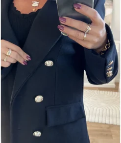 Manteaux>La boutique de Lilie MANTEAU JESSICA Noir