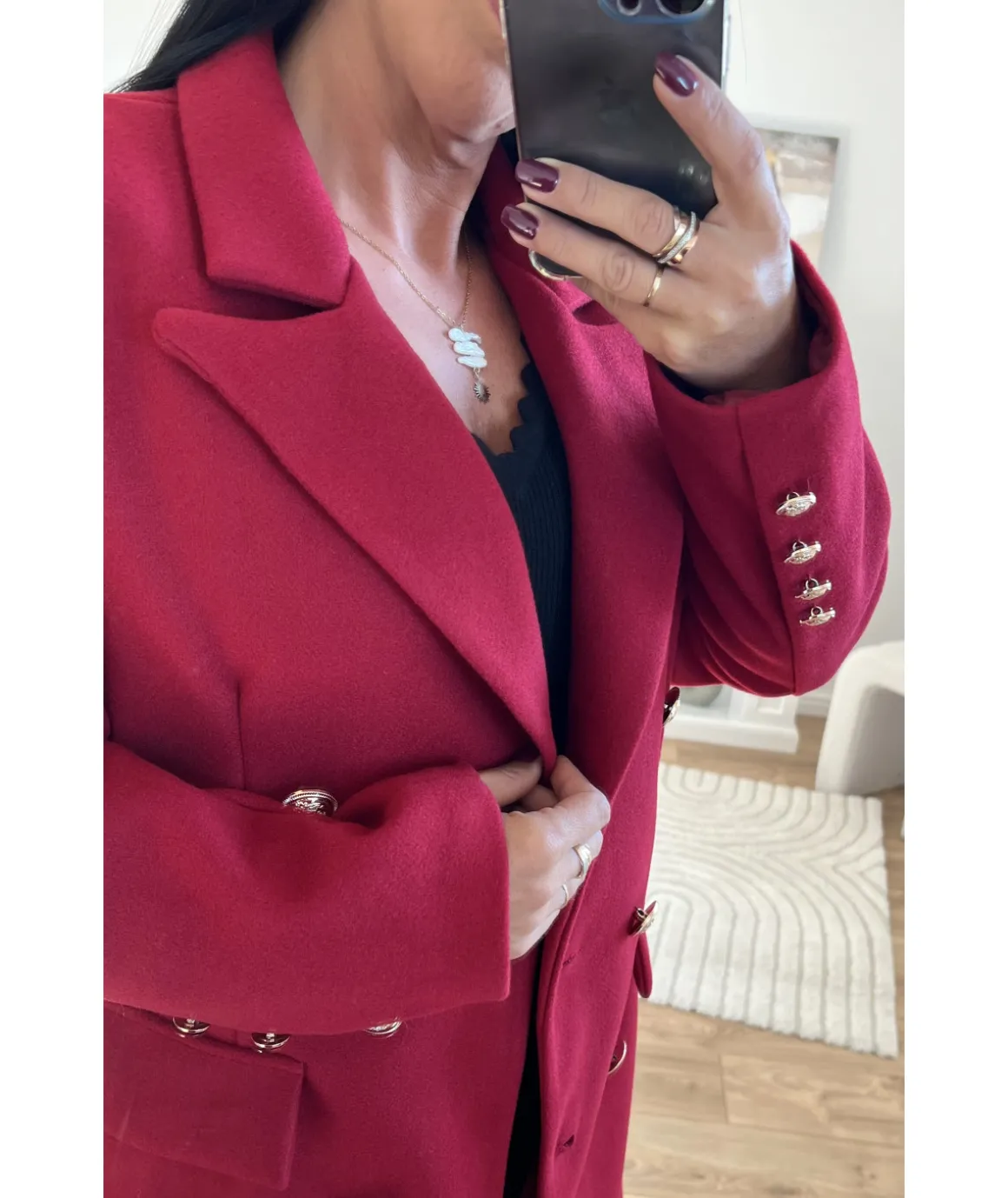 Manteaux>La boutique de Lilie MANTEAU JESSICA Rouge