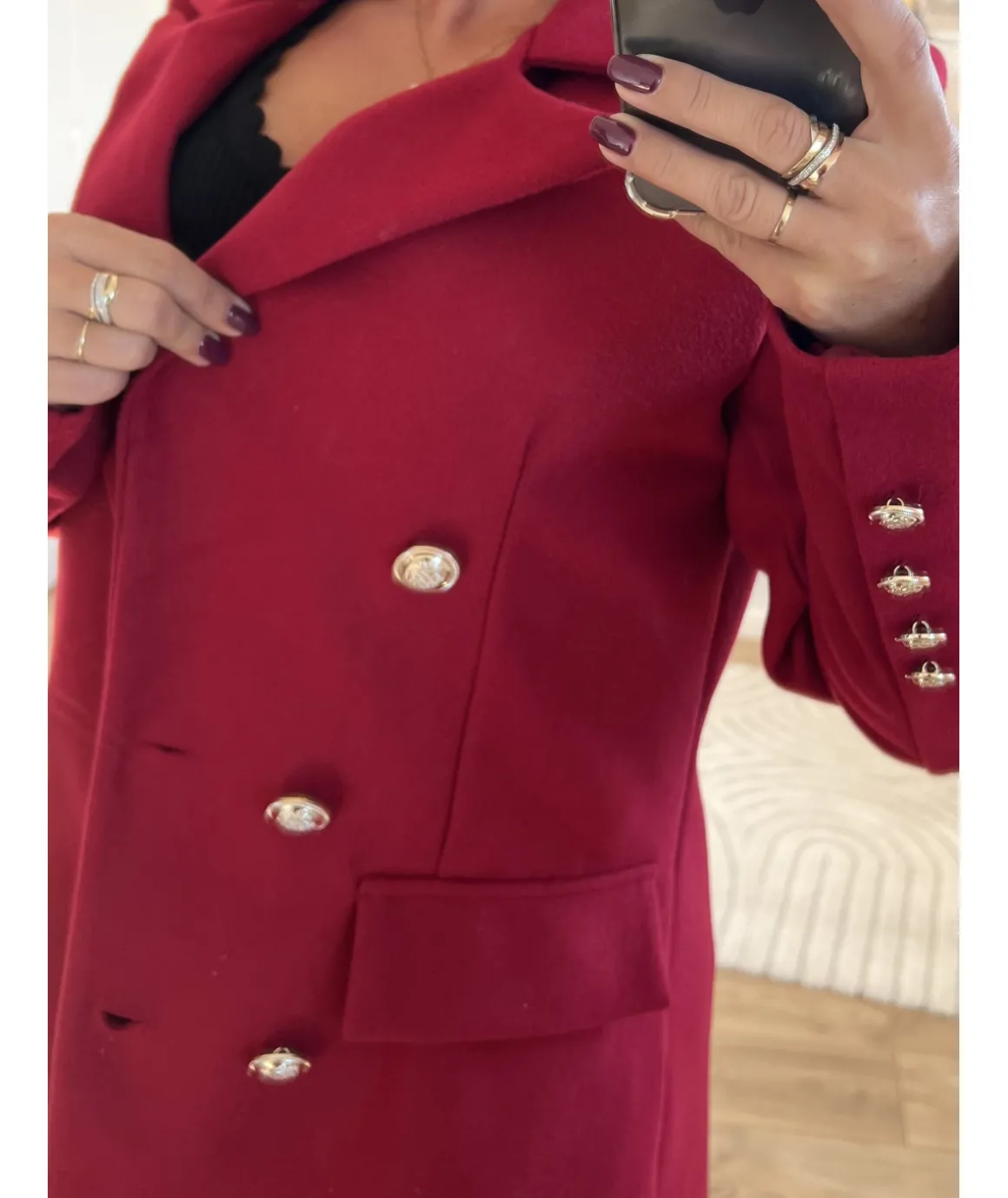 Manteaux>La boutique de Lilie MANTEAU JESSICA Rouge