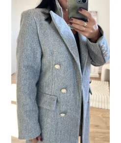 Manteaux>La boutique de Lilie MANTEAU JESSICA Gris