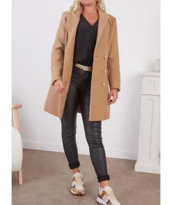 Manteaux>La boutique de Lilie MANTEAU LUCIE Camel