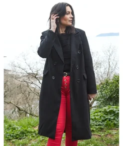Manteaux>La boutique de Lilie MANTEAU NADIA LONG Noir