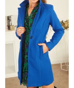 Manteaux>La boutique de Lilie MANTEAU PENELOPPE Bleuelectrique