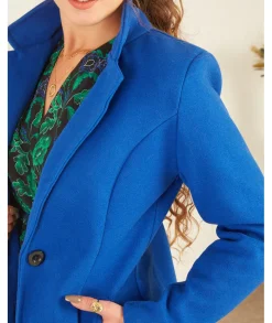 Manteaux>La boutique de Lilie MANTEAU PENELOPPE Bleuelectrique