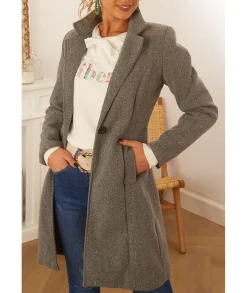 Manteaux>La boutique de Lilie MANTEAU PETRA Gris