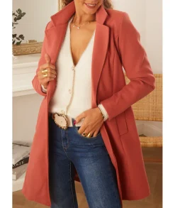 Manteaux>La boutique de Lilie MANTEAU PETRA VIEUX ROSE Vieuxrose