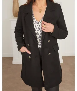 Manteaux>La boutique de Lilie MANTEAU VALERIANE Noir