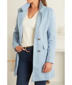 Manteaux>La boutique de Lilie MANTEAU VALERIANE Bleuciel