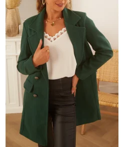 Manteaux>La boutique de Lilie MANTEAU VIVIANE II Vertsapin
