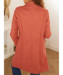 Manteaux>La boutique de Lilie MANTEAU VIVIANE II Vieuxrose