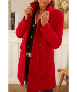 Manteaux>La boutique de Lilie MANTEAU VIVIANE III Rouge