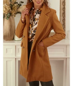 Manteaux>La boutique de Lilie MANTEAU VIVIANE IIII Camel