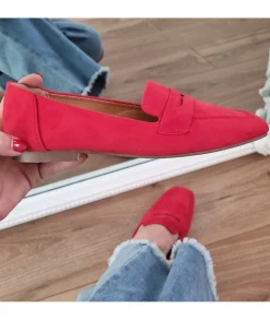 Derbies & Mocassins>La boutique de Lilie MOCASSIN ROMANE Rouge