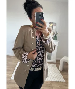 Vestes>La boutique de Lilie OFFICIER FANNY II Taupe