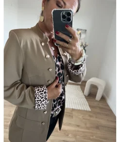 Vestes>La boutique de Lilie OFFICIER FANNY II Taupe