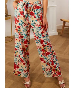 Jeans / Pantalons>La boutique de Lilie PANTALON ADELINE Rouge