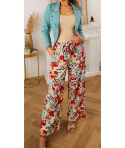 Jeans / Pantalons>La boutique de Lilie PANTALON ADELINE Rouge