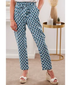 Jeans / Pantalons>La boutique de Lilie PANTALON ALICE Bleu