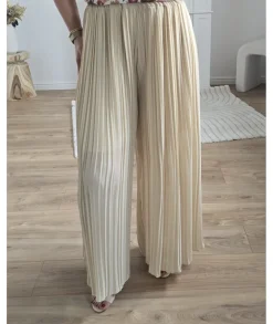 Jeans / Pantalons>La boutique de Lilie PANTALON AMANDINE Beige