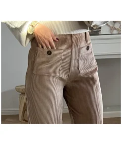 Jeans / Pantalons>La boutique de Lilie PANTALON ANNE CHARLOTTE Taupe