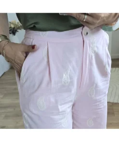 Jeans / Pantalons>La boutique de Lilie PANTALON ANTOINETTE Rose