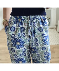 Jeans / Pantalons>La boutique de Lilie PANTALON AUGUSTA Bleu