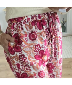 Jeans / Pantalons>La boutique de Lilie PANTALON AUGUSTA Rouge
