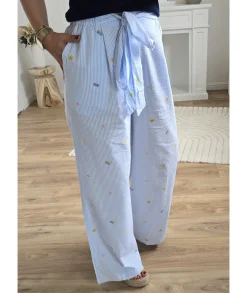 Jeans / Pantalons>La boutique de Lilie PANTALON AURELIE Bleuciel