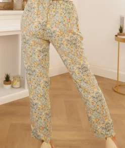Jeans / Pantalons>La boutique de Lilie PANTALON BADRA Vertdeau