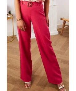 Jeans / Pantalons>La boutique de Lilie PANTALON BECACINE Fushia
