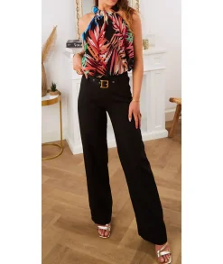 Jeans / Pantalons>La boutique de Lilie PANTALON BECACINE Noir