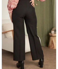 Jeans / Pantalons>La boutique de Lilie PANTALON BEVERLY Noir