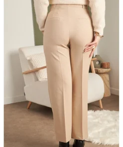 Jeans / Pantalons>La boutique de Lilie PANTALON BEVERLY Beige