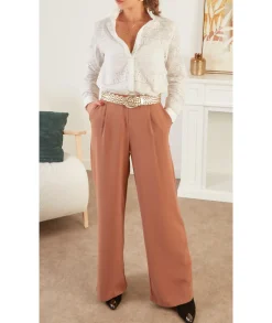 Jeans / Pantalons>La boutique de Lilie PANTALON GABILA Camel
