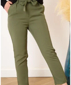 Jeans / Pantalons>La boutique de Lilie PANTALON GABRIELLE Vert