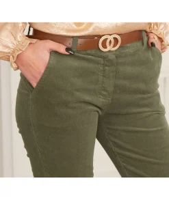 Jeans / Pantalons>La boutique de Lilie PANTALON JORDANA Kaki