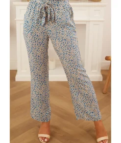 Jeans / Pantalons>La boutique de Lilie PANTALON JUSTINE Bleu