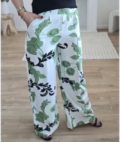 Jeans / Pantalons>La boutique de Lilie PANTALON KAREN Vert