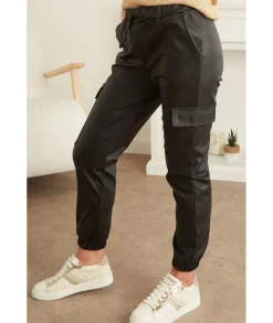 Jeans / Pantalons>La boutique de Lilie PANTALON LARA Noir