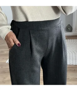 Jeans / Pantalons>La boutique de Lilie PANTALON LOUANA Gris