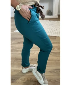 Jeans / Pantalons>La boutique de Lilie PANTALON LUCIEN Bleucanard