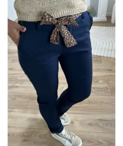 Jeans / Pantalons>La boutique de Lilie PANTALON LUCIEN Marine