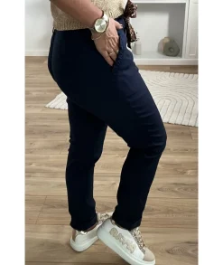 Jeans / Pantalons>La boutique de Lilie PANTALON LUCIEN Marine