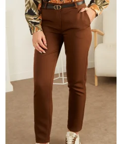 Jeans / Pantalons>La boutique de Lilie PANTALON MAELLA Camel
