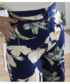 Jeans / Pantalons>La boutique de Lilie PANTALON MALIKA Marine
