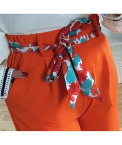 Jeans / Pantalons>La boutique de Lilie PANTALON OCEANE Orange