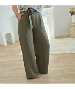 Jeans / Pantalons>La boutique de Lilie PANTALON OLIVINE II Kaki