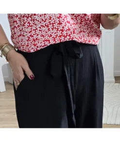 Jeans / Pantalons>La boutique de Lilie PANTALON OLIVINE II Noir