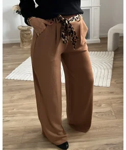 Jeans / Pantalons>La boutique de Lilie PANTALON PAULA II Camel