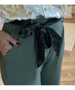 Jeans / Pantalons>La boutique de Lilie PANTALON PAULA III Kaki